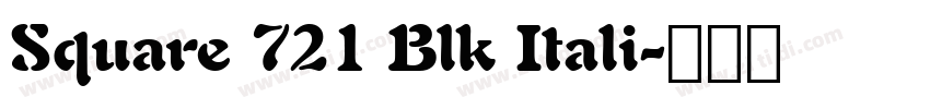 Square 721 Blk Itali字体转换